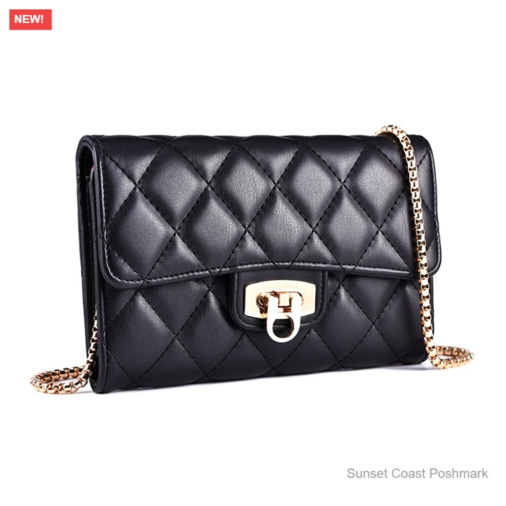 Quilted Crossbody Phone Purse with Card Slots Elegant Versatile Shoulder Bag